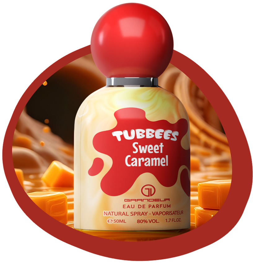 Tubbees Sweet Caramel perfume bottle 