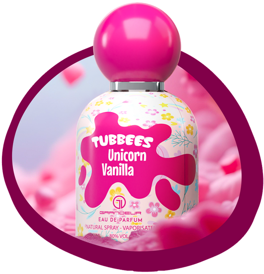 Tubbees Unicorn Vanilla eau de parfum bottle  